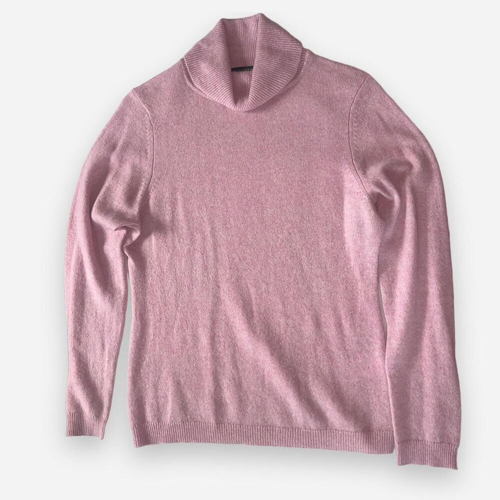 Pink Cashmere Turtleneck Jumper